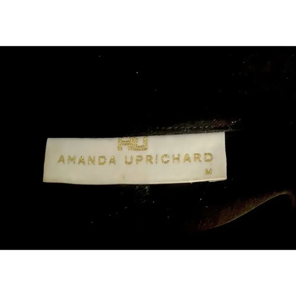 Amanda Uprichard Black Collared Sleeveless A Line Dress Size Medium EUC